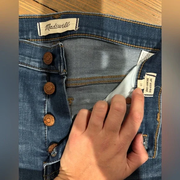 Madewell Dark Blue Women Jeans size 28 - Picture 2 of 3